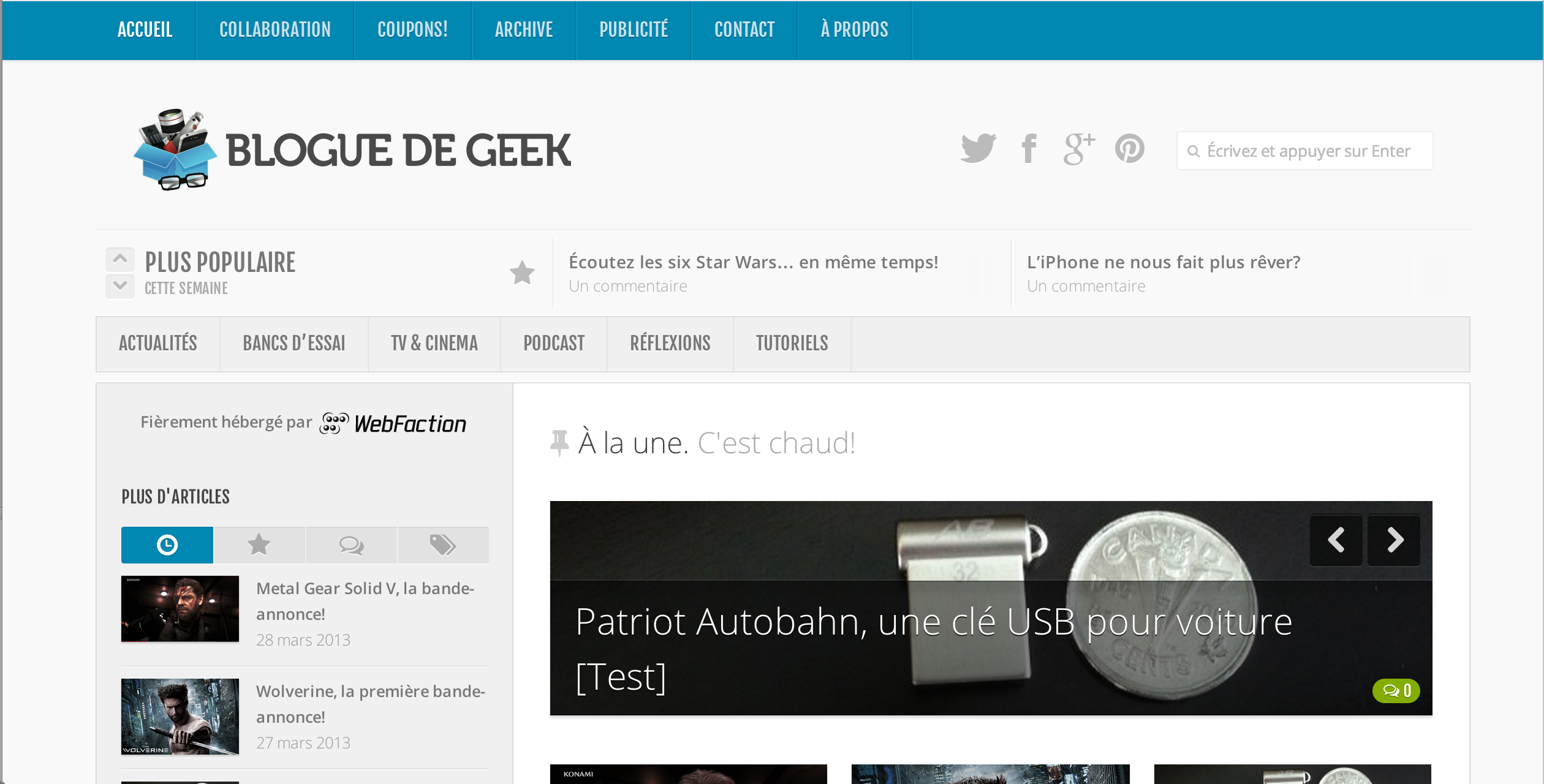 Le Blogue de Geek v.3.0 est en-ligne!