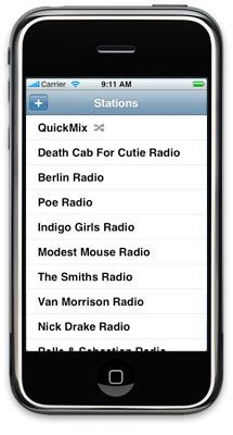 iphone stations2 - Pandora arrive sur le iPhone!