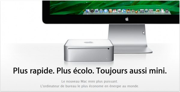 mac mini mars 2009 ad 600x308 - Nouveaux Mac Mini [Mars 2009]