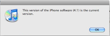 iTunes fenetre iOS 4.1 - iOS 4.1 pour très bientôt [Confirmé]