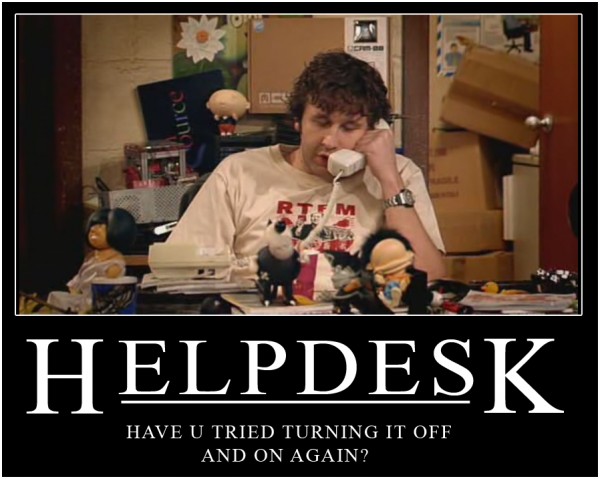 IT Crowd Helpdesk by surlana 600x479 - Pas de 5e saison d'IT Crowd en vue [TV]