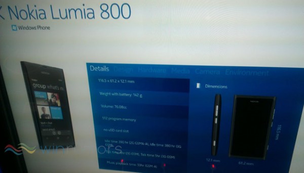 nokialumia800 600x342 - Voici les premiers téléphones WP7 de Nokia?
