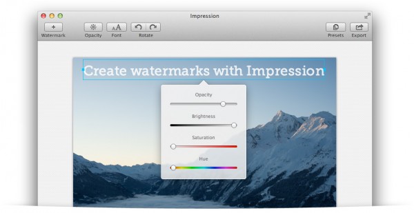 impression 2 main 3 600x309 - Impression 2.0 pour Mac OS X est disponible