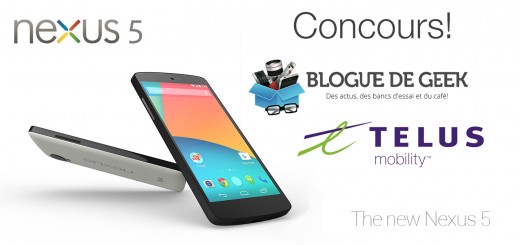 concours nexus 5 telus 520x245 - Gagnez un Nexus 5 de Google avec Telus! [Concours]